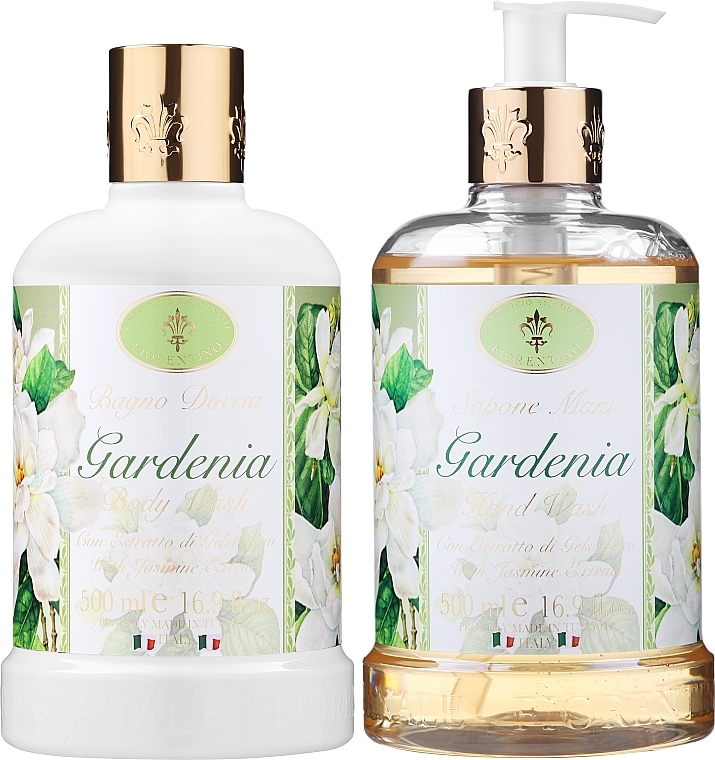 Zestaw - Saponificio Artigianale Fiorentino Gardenia (soap/500ml + sh gel/500ml) — Zdjęcie N2