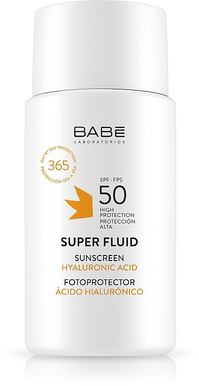 Superfluid do ochrony przeciwsłonecznej każdego rodzaju skóry SPF 50 - Babé Laboratorios Super Fluid