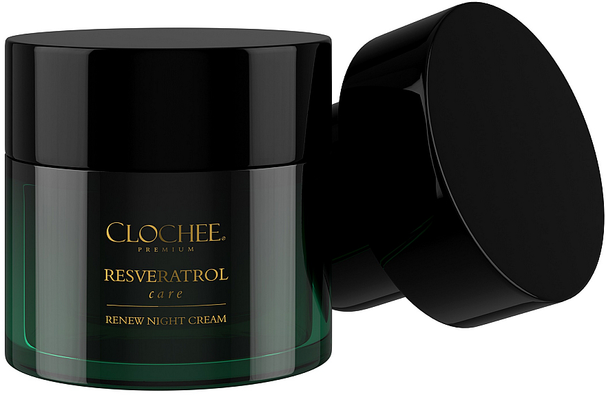 Krem do twarzy na noc z resweratrolem (uzupełnienie) - Clochee Premium Renew Night Cream — Zdjęcie N1
