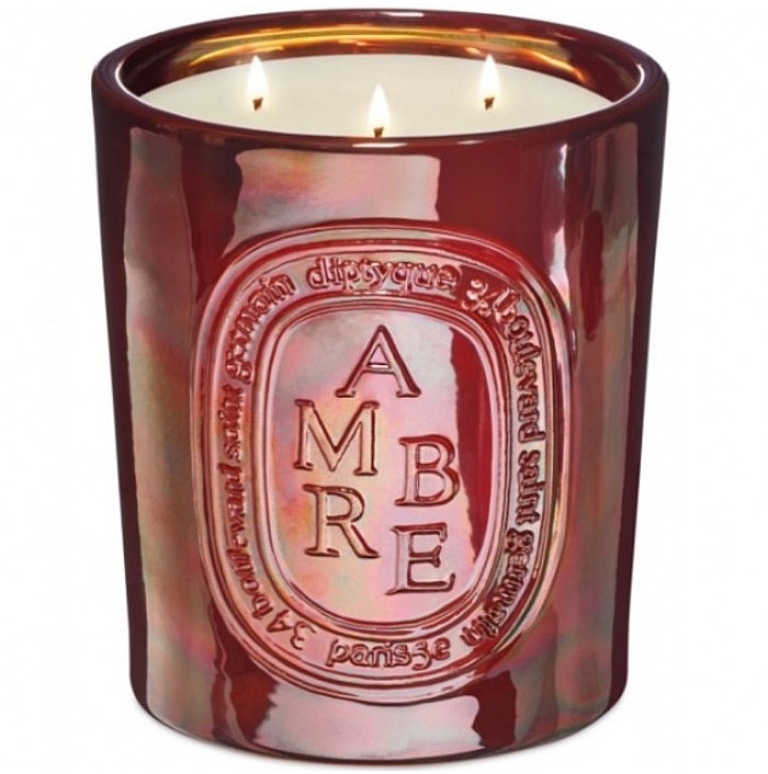 Świeca zapachowa w szkle, 3 knoty - Diptyque Ambre Ceramic Candle — Zdjęcie N1