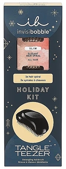 Zestaw - Tangle Teezer & Invisibobble Holiday Kit (h/brush/1pcs + scrunchy/3pcs) — Zdjęcie N1