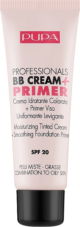 Nawilżający krem BB z bazą pod makijaż SPF 20 - Pupa Professionals BB Cream + Primer