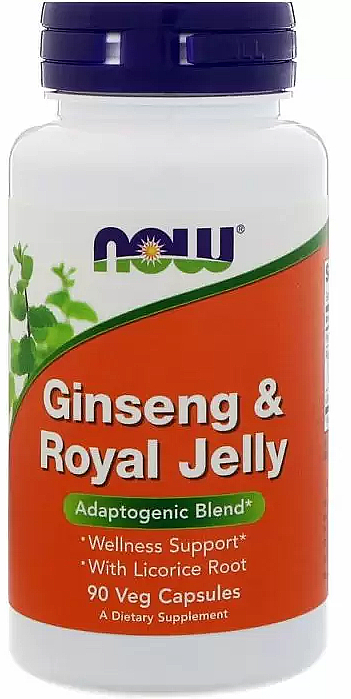 Kapsułki Żeń-szeń i mleczko pszczele - Now Foods Ginseng & Royal Jelly — фото N1