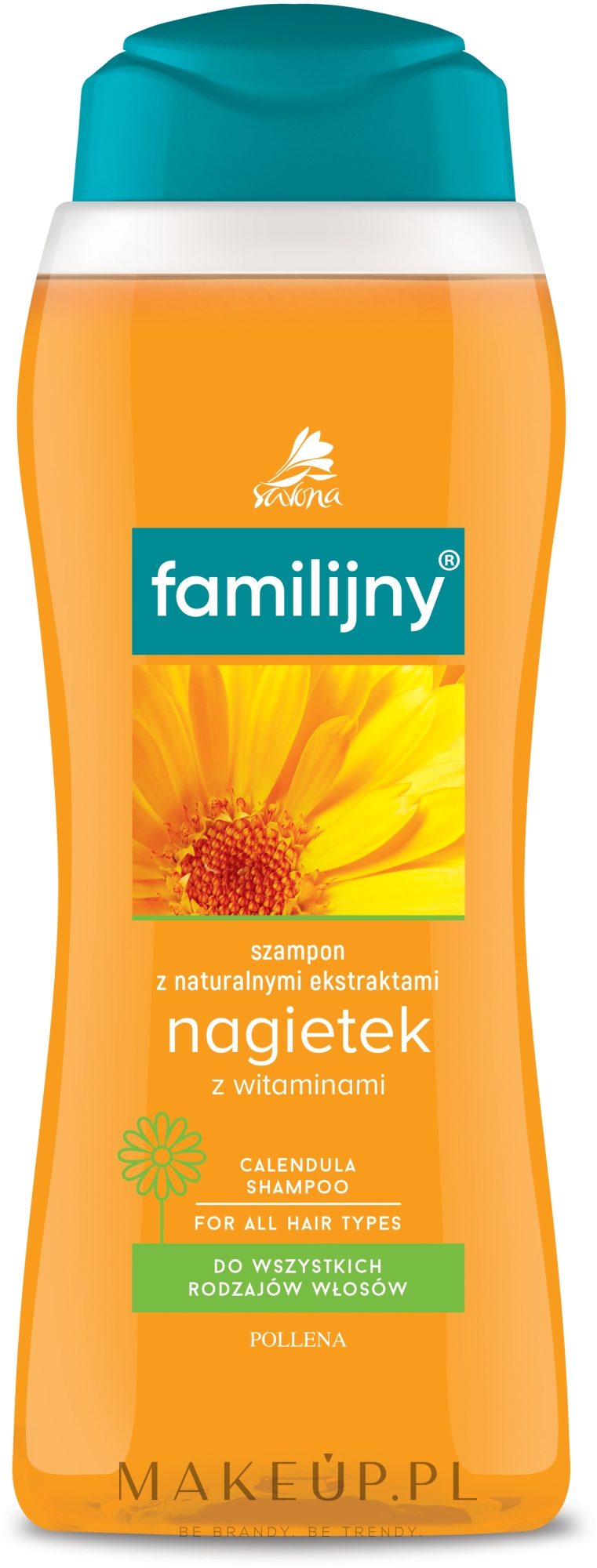 Familijny szampon nagietkowy do wszystkich rodzajów włosów - Pollena Savona — Zdjęcie 500 ml