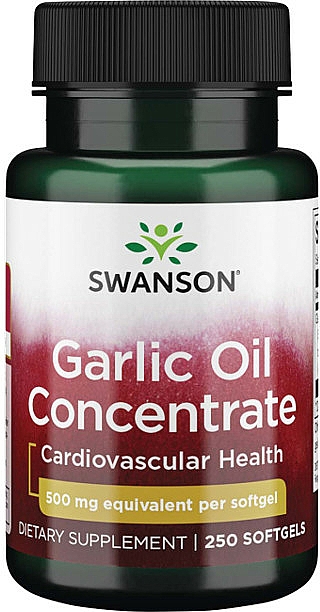 Suplement diety Olej czosnkowy, 500 mg - Swanson Garlic Oil Concentrate — Zdjęcie N1