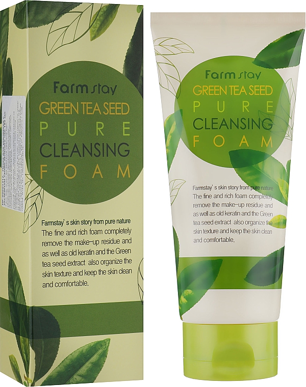 Pianka oczyszczająca z ekstraktem z zielonej herbaty - FarmStay Green Tea Seed Pure Cleansing Foam