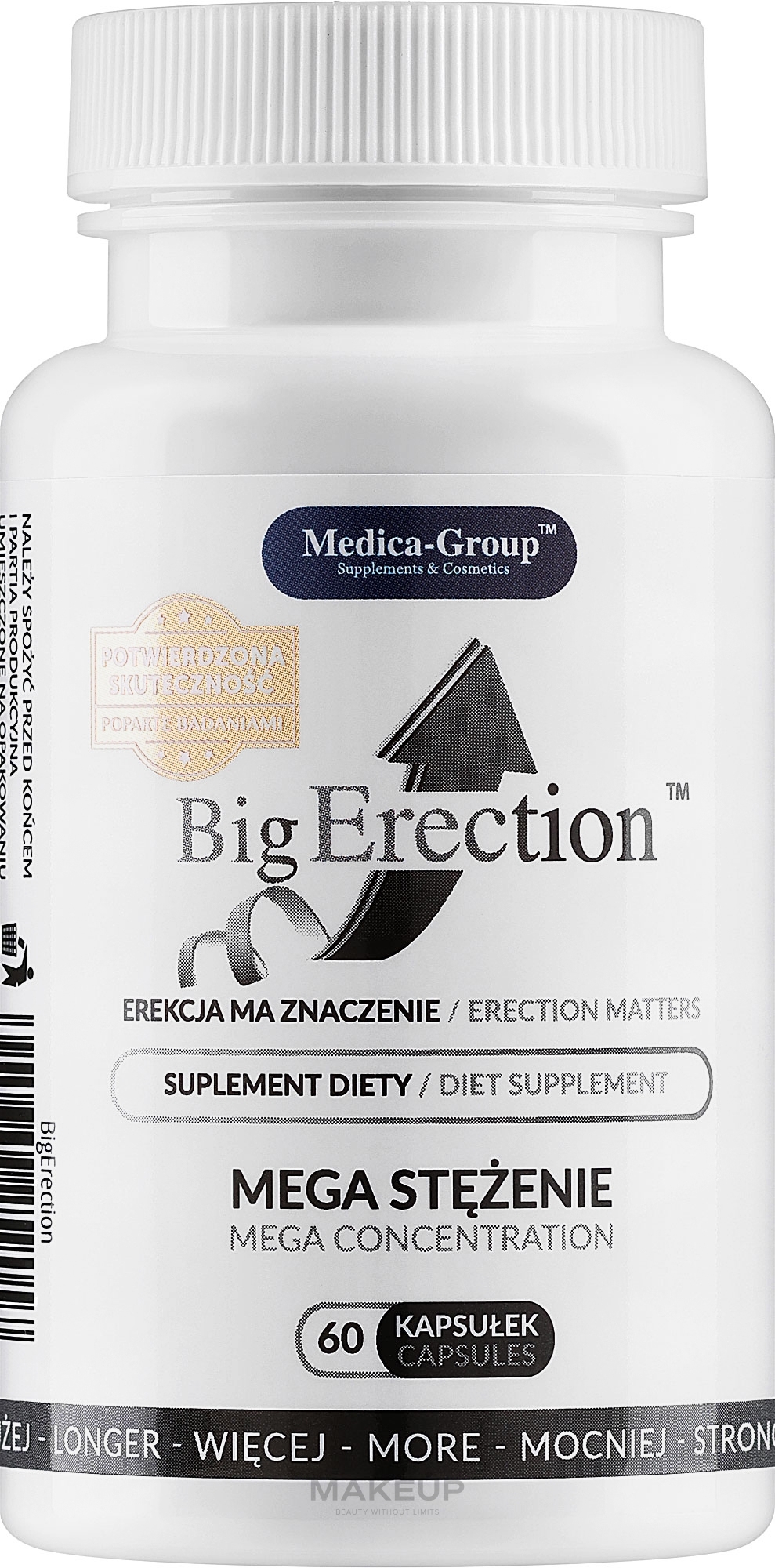 Suplement diety na mocną i długą erekcję - Medica-Group Big Erection Diet Supplement — Zdjęcie 60 szt.