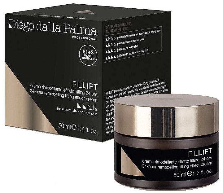 Krem liftingująco-modelujący 24h - Diego Dalla Palma 24-Hour Fillift Remodelling Lifting Effect Cream — Zdjęcie N1