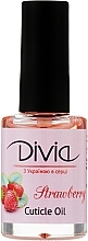 Kup Truskawkowy olejek do skórek - Divia Cuticle Oil Strawberry Di1633