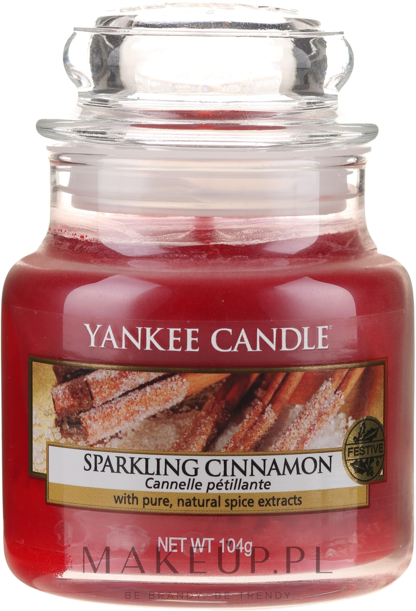 Świeca zapachowa w słoiku - Yankee Candle Sparkling Cinnamon — Zdjęcie 104 g