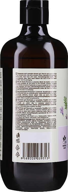 Żel pod prysznic Rozmaryn i lawenda - Green Pharmacy Shower Gel Rosemary and Lavender — Zdjęcie N2
