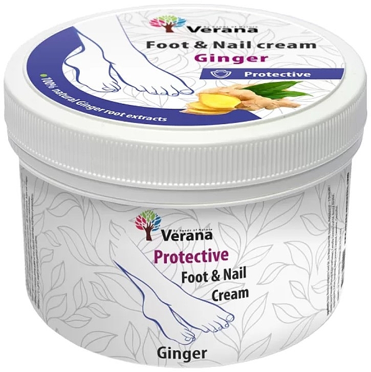 Krem ochronny do stóp i paznokci Imbir - Verana Protective Foot & Nail Cream Ginger — Zdjęcie N1