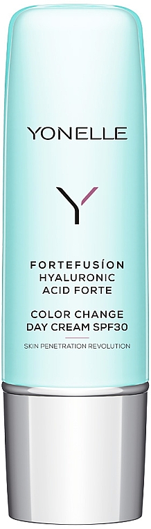 Krem tonujący na dzień z kwasem hialuronowym SPF 30 - Yonelle Fortefusion Hyaluronic Acid Forte Color Change Day Cream SPF30 — Zdjęcie N1