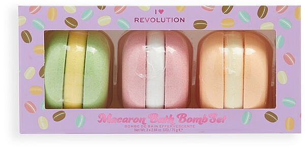 Zestaw - I Heart Revolution Macaron Fizzer Trio Kit (bath/fiz/3 x 75g) — Zdjęcie N2