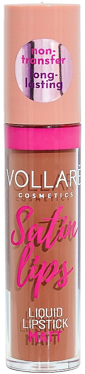 WYPRZEDAŻ Matowa płynna szminka do ust - Vollare Cosmetics Satin Lips Matt Liquid Lipstick * — Zdjęcie N1
