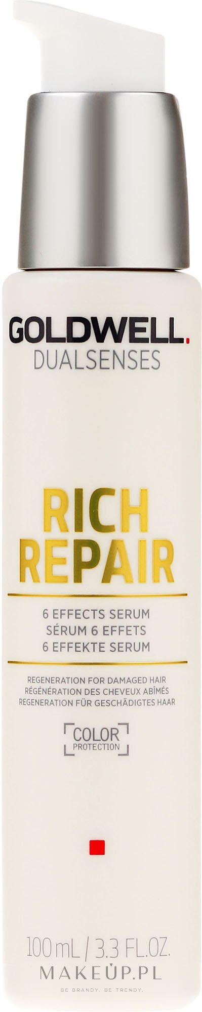 Regenerujące serum do włosów suchych i zniszczonych - Goldwell Dualsenses Rich Repair 6 Effects Serum — Zdjęcie 100 ml