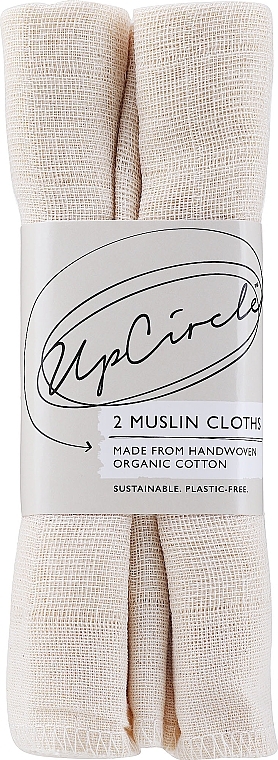 Muślinowe chusteczki do oczyszczania twarzy - UpCircle Organic Muslin Cloths