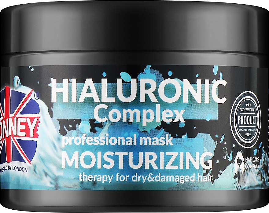 Nawilżająca maska z kwasem hialuronowym do włosów suchych i zniszczonych - Ronney Professional Hialuronic Complex Moisturizing Mask