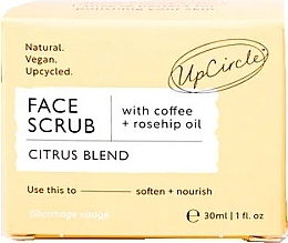 Kawowy peeling do twarzy - UpCircle Face Scrub Citrus Blend with Coffee + Rosehip Oil Travel Size (mini) — Zdjęcie N2