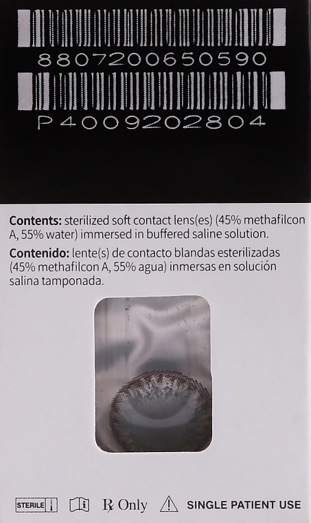 Soczewki kontaktowe, szare, 2 szt. - Clearlab Clearcolor 55 — Zdjęcie N2