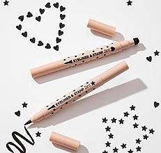 Eyeliner ze stemplem - Eveline Cosmetics Eyeliner & Stamp 2in1 — Zdjęcie N4