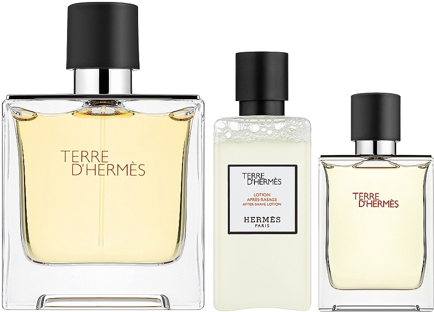 Hermes Terre d'Hermes Parfum - Zestaw (edp/75 ml + edp/12.5 ml + ash/lot/40 ml) — Zdjęcie N2