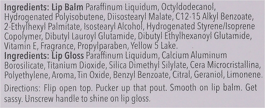PREZENT! Nawilżający balsam do ust i błyszczyk 2 w 1 - Glossy Pops TGI Fruity Lip Balm & Lip Gloss Duo — Zdjęcie N2
