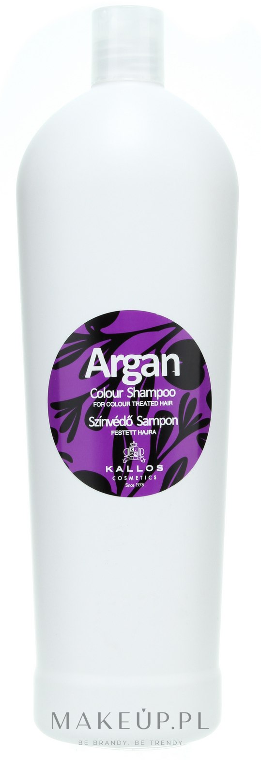 Szampon do włosów farbowanych Olej arganowy - Kallos Cosmetics Argan Colour Shampoo — Zdjęcie 1000 ml