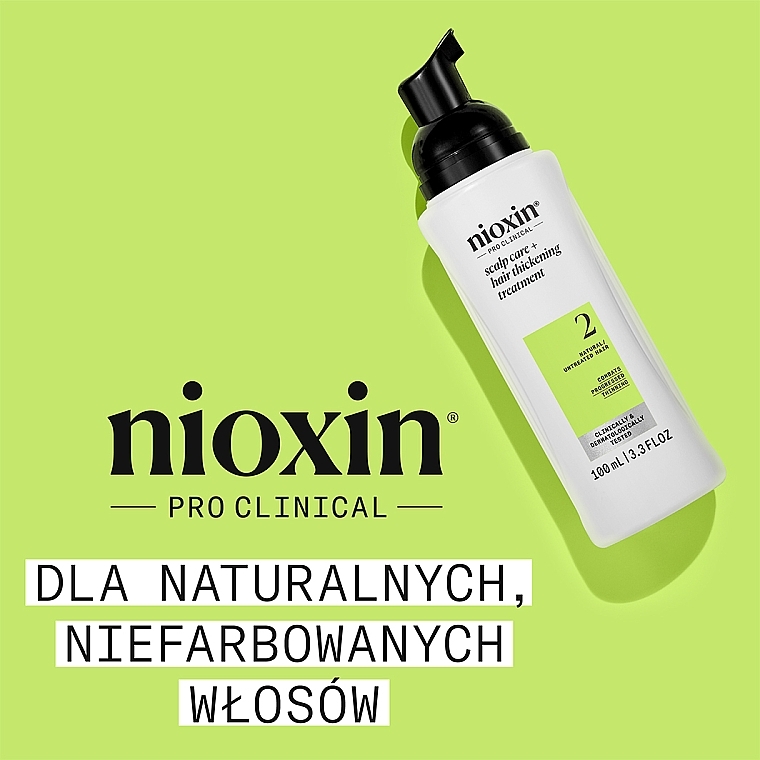 Naturalny produkt do pielęgnacji skóry głowy i włosów - Nioxin Pro Clinical System 2 Scalp + Hair Thickening Treatment — Zdjęcie N2