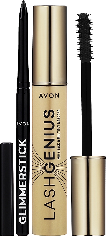 Zestaw - Avon Genius Lash Gift Set (mascara/10ml + eyeliner/0.28g) — Zdjęcie N2