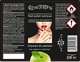 Zmywacz do paznokci bez acetonu z witaminą F Jabłko - Naturaphy Nail Polish Remover Apple Scent — Zdjęcie N2