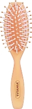 Klasyczna szczotka do masażu, 7-rzędowa, jasnopomarańczowa - Titania — Zdjęcie N1