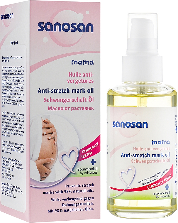 Olejek na rozstępy dla kobiet w ciąży - Sanosan Mama Anti-Stretch Mark Oil