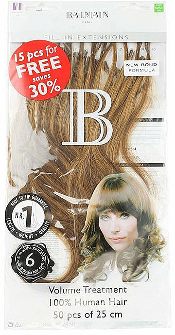 Sztuczne włosy, 25 cm - Balmain Paris Hair Couture Prebonded Fill-In Extensions Human Hair — Zdjęcie N1