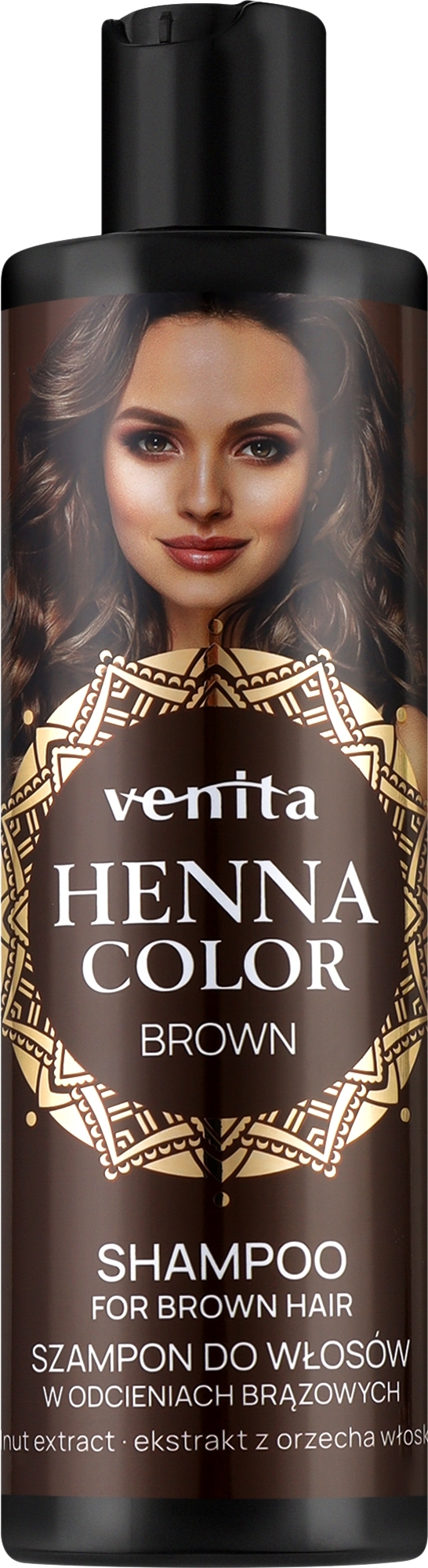 Szampon do włosów ciemnych z ekstraktem z orzecha włoskiego - Venita Henna Color Shampoo Brown — Zdjęcie 300 ml