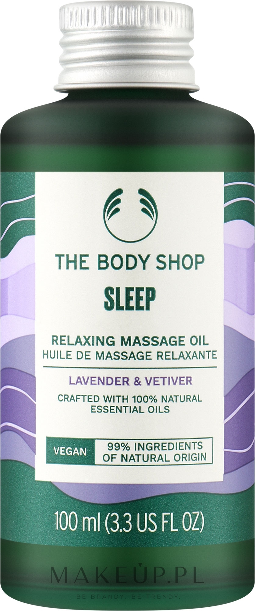 Relaksujący olejek do masażu na sen Lawenda i wetiweria - The Body Shop Sleep Relaxing Massage Oil — Zdjęcie 100 ml