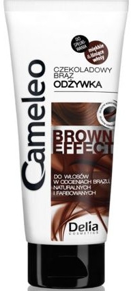 Wzmacniająca odżywka z efektem pogłębienia koloru dla brunetek - Delia Cameleo Brown Effect