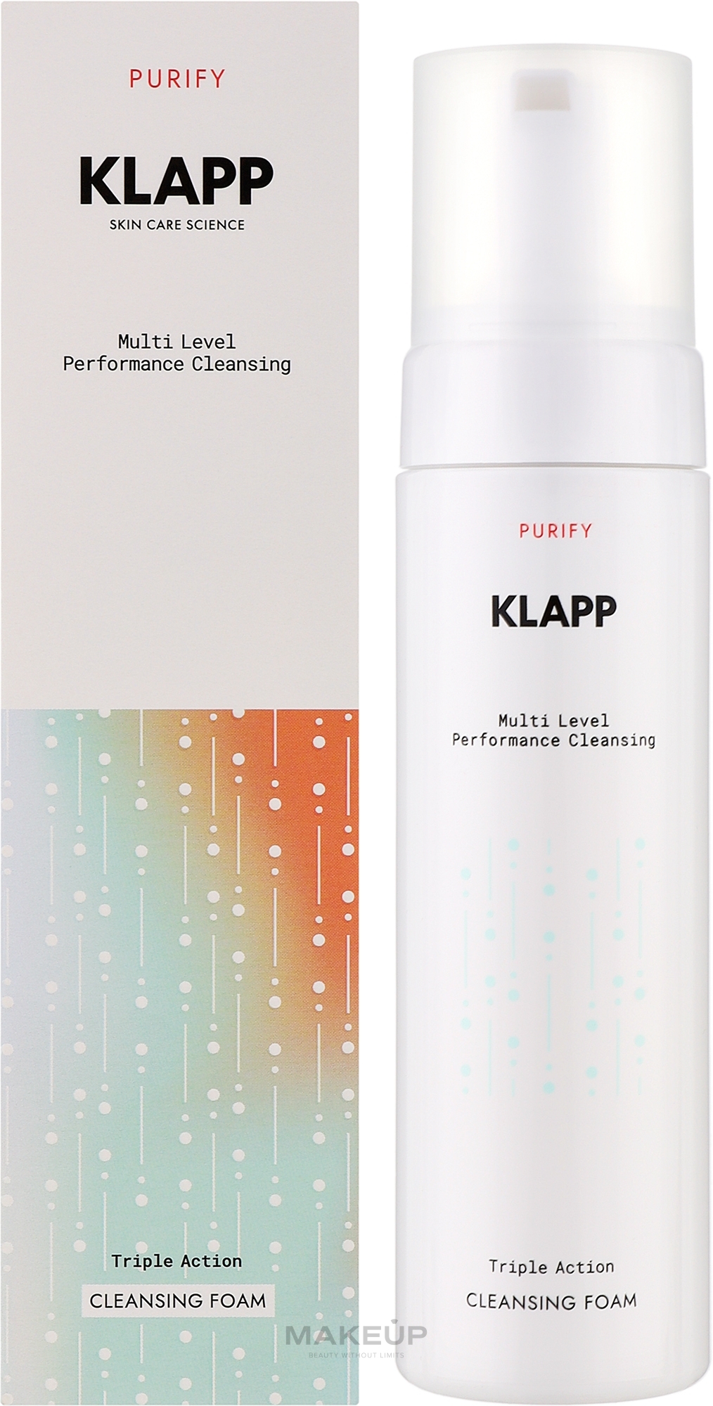 Pianka oczyszczająca o potrójnym działaniu - Klapp Multi Level Performance Purify Cleansing Foam — Zdjęcie 200 ml