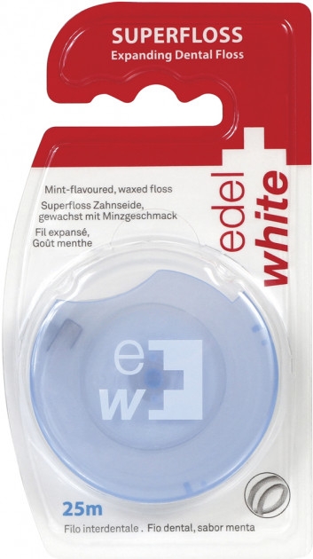 Nić dentystyczna Mięta (25 m) - Edel+White Expanding Floss — Zdjęcie N1