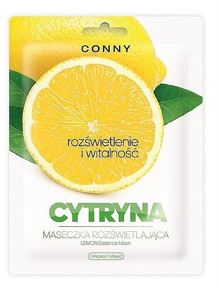 Rozświetlająca maseczka do twarzy w płachcie Cytryna - Conny Lemon Essence Mask — Zdjęcie N1