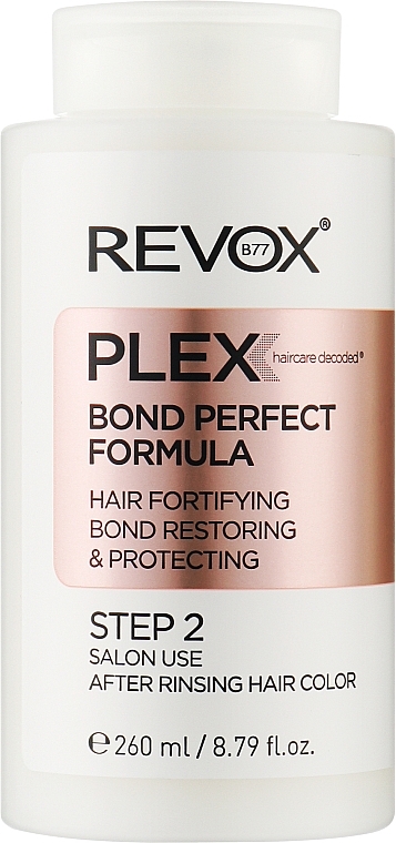 Produkt do odbudowy włosów w salonie, krok 2 - Revox Plex Bond Perfect Formula Step 2 — Zdjęcie N1