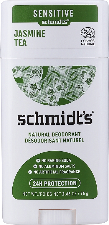 Naturalny dezodorant w sztyfcie Herbata jaśminowa - Schmidt's Natural Deodorant Jasmine Tea Stick — Zdjęcie N1