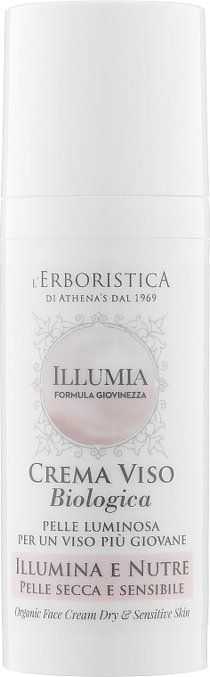 Organiczny krem ​​rozświetlający i odżywiający skórę suchą i wrażliwą - Athena's Erboristica Organic Face Cream — Zdjęcie N1