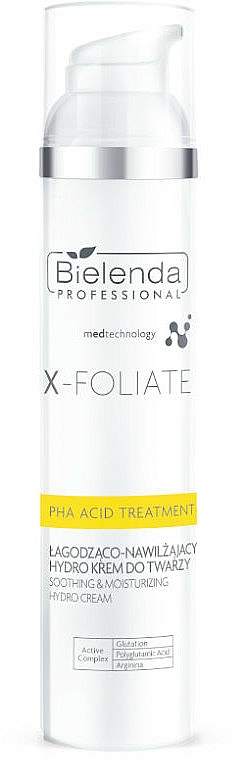 Łagodząco-nawilżający hydro krem do twarzy - Bielenda Professional X-Foliate Pha Acid Treatment — Zdjęcie N1