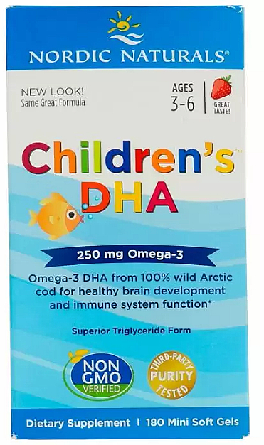 Kwas Omega-3 w żelowych kapsułkach dla dzieci - Nordic Naturals Children's DHA  — Zdjęcie N1