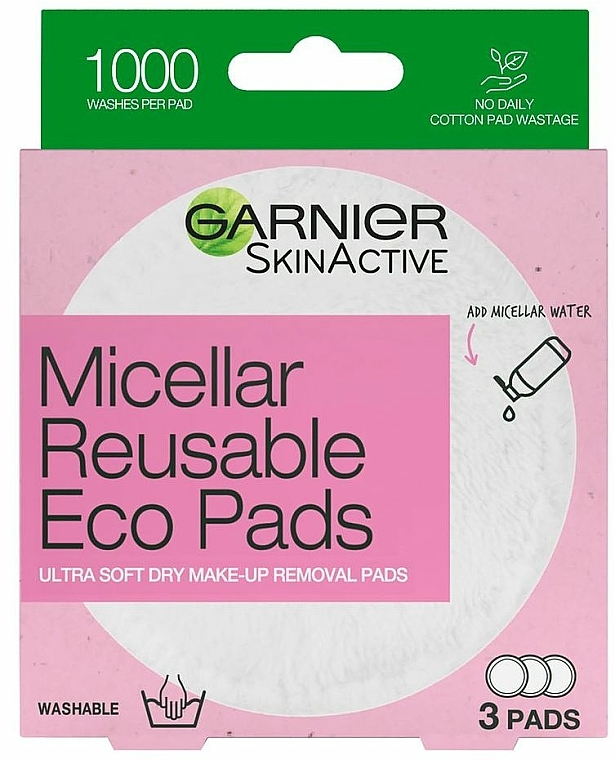 Płatki do demakijażu wielokrotnego użytku - Garnier Micellar Reusable Eco Pads — Zdjęcie N1