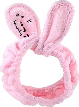 Opaska kosmetyczna do włosów Uszy, jasnoróżowa - Dr Mola Rabbit Ears Hair Band — Zdjęcie N1