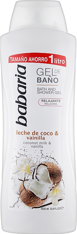 Perfumowany żel pod prysznic - Babaria Coconut Milk & Vanilla Shower Gel — Zdjęcie N1