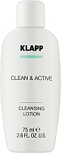 Oczyszczająca emulsja do twarzy - Klapp Clean & Active Cleansing Lotion — Zdjęcie N1
