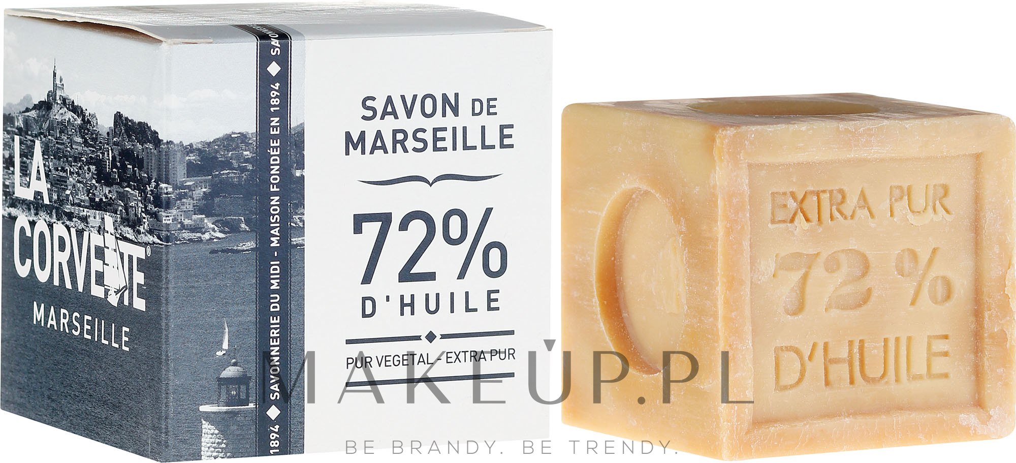 Czyste mydło marsylskie w kostce - La Corvette Extra Pure Marseille Soap Cube — Zdjęcie 300 g